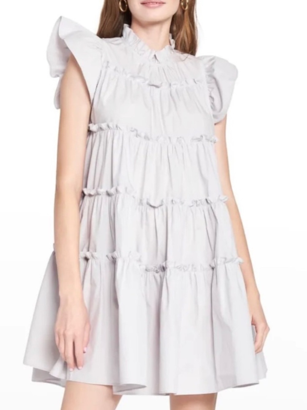 En Saison Rudy Gray tiered ruffle baby doll dress